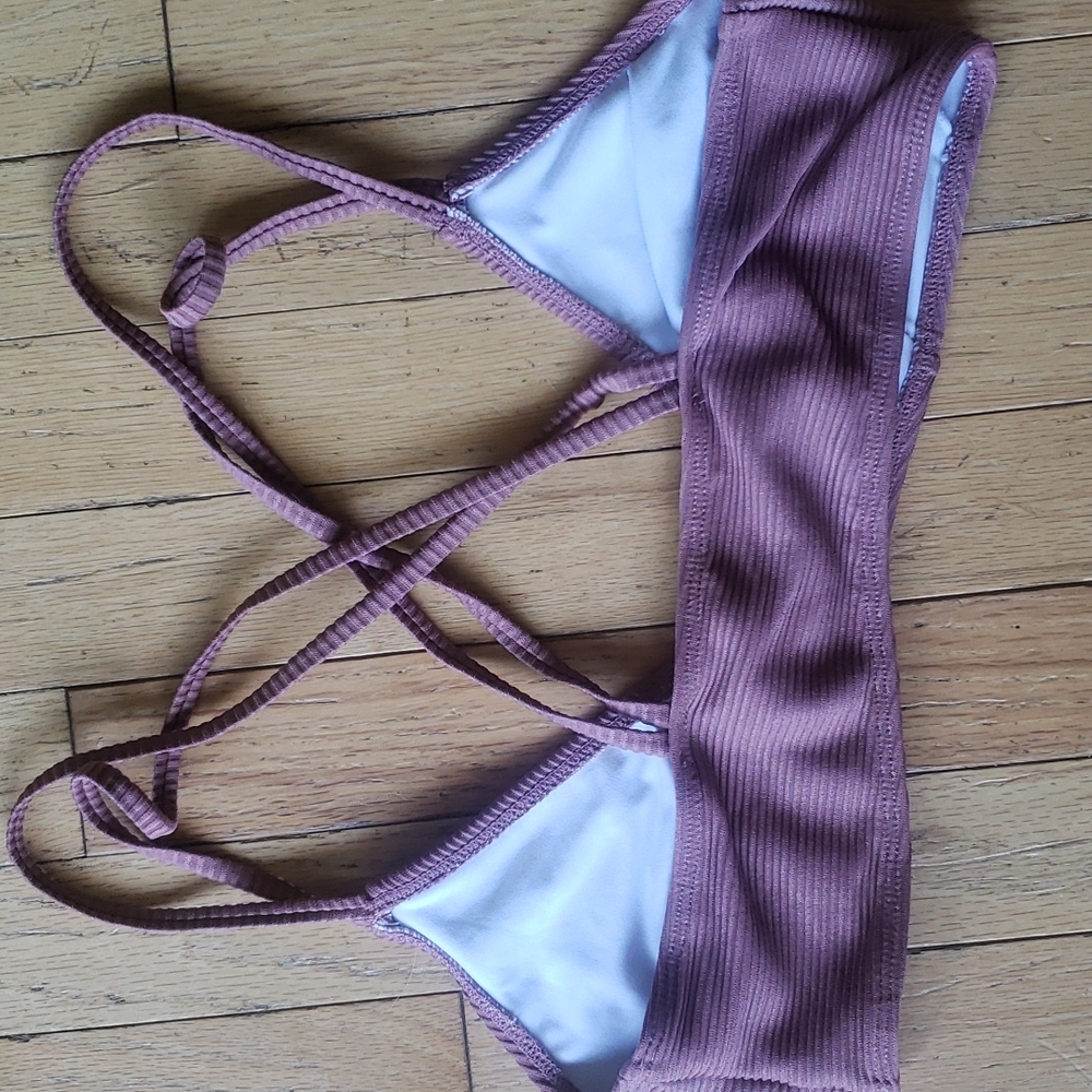 Taupe Ribbed Bikini👙 - Picture 4 of 7